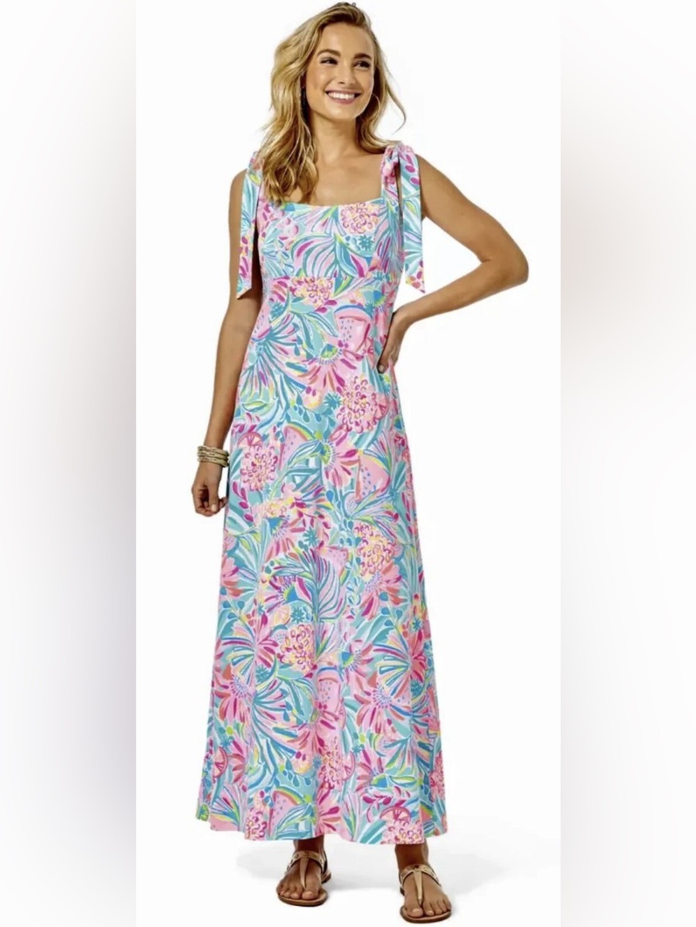 Lilly Pulitzer Maleka Maxi Dress in Multi Tropical Punch